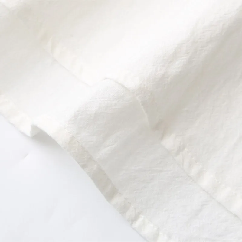 Plus Size Women's Blouses Autumn New V-Neck Embroidered Flower Long Sleeve Washed Cotton Linen Shirt 5228