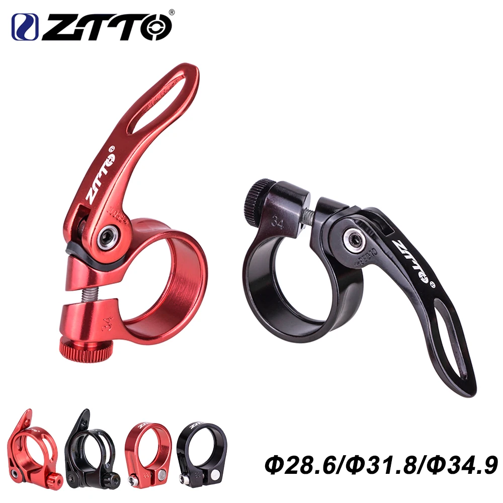 Bike Seatpost Clamp ZTTO 28.6/31.8/34.9mm MTB Road Quick Release Seat Tube Clamp Saddle