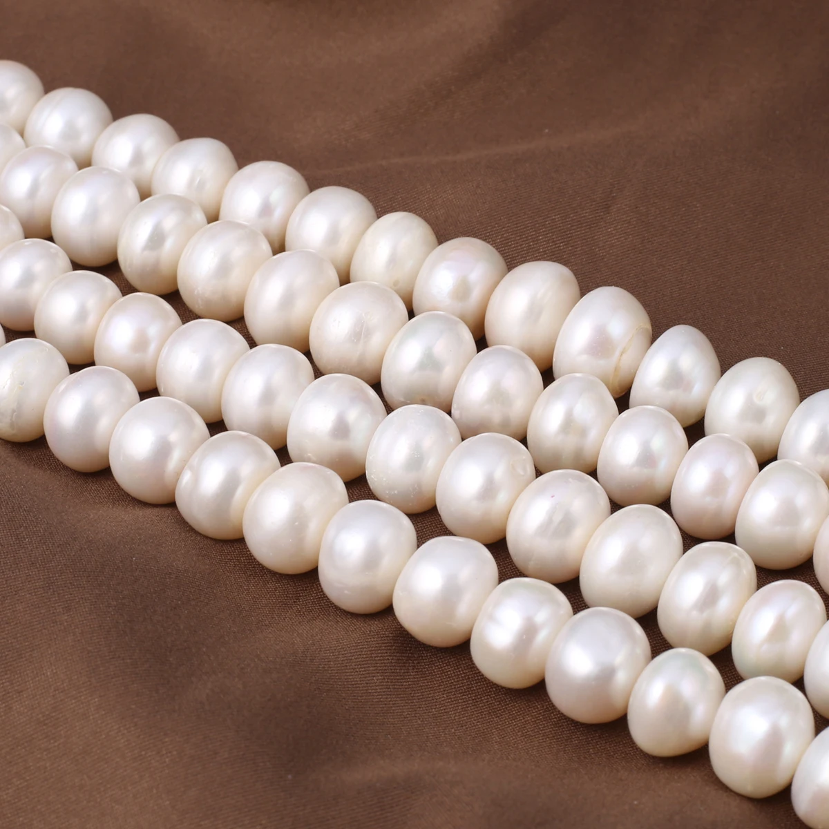 High Gloss White Round Natural Freshwater Pearl 11-12mm Loose Spacers Beads Charms Bracelet Necklace For Women Jewelry Making