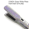 Hair Straightener  Plancha Para Cabello 2 Inch Diamond Flat Iron Professional Titanium Straightener Iron Heat-up 480℉ 4