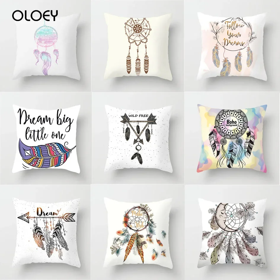 

Наволочка с цветными перьями и принтом, наволочка для подушки, наволочка для подушки для дома, отеля, автомобильного сиденья, декоративная наволочка 45 см * 45 см, удобная