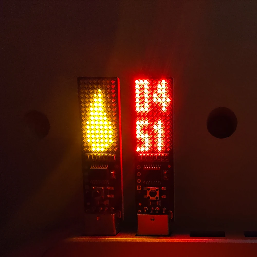 LED Dot Matrix Display Module with Adjustable Candle Light and Countdown Feature