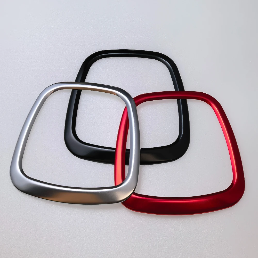 아우디 A3 8P A4 B7 A5 A6 C6 A7 A8 Q5 Q7 S라인 로고 트림 링 스티커용 자동차 스타일링 스티어링 휠 센터 배지 장식 커버