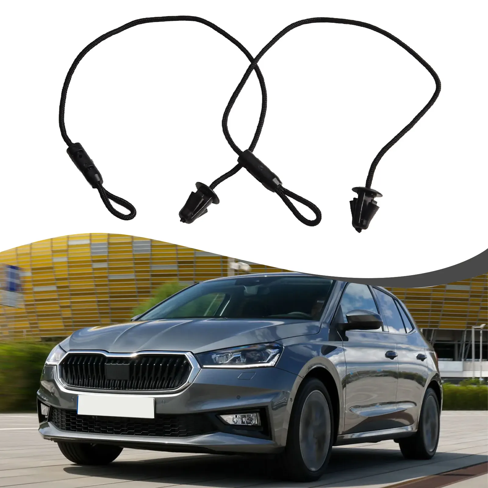 Automobile Parcel Shelf String 2pcs For Skoda For Fabia 2014-6V6863634 Replacement