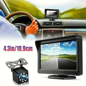 Telecamera per monitor per auto Display da 4,3 pollici Telecamera per retromarcia HD Kit per retromarcia per auto per pick-up per auto universale