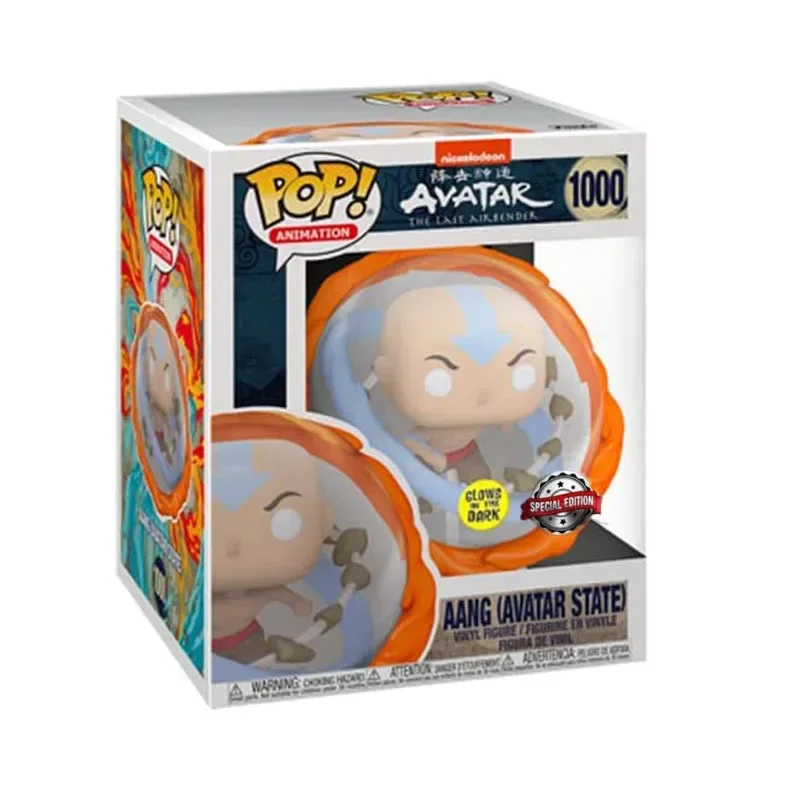 Funko Pop-Animatie Aang Avatar Staat 1000 # Aang (Geest) 940 # Gloeit Speciale Editie Figuur Modelcollectie Actiefiguurspeelgoed