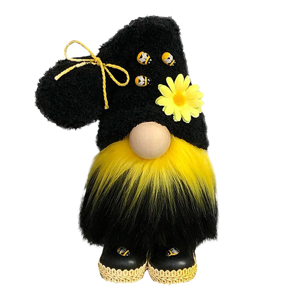 Sunflower Bee Festival Faceless Gnome Faceless Nisse Elf Dwarf Tomte Ornaments Swedish Honey Bee Elfs Home Gifts 