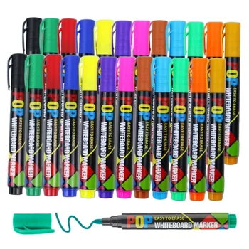 Set di pennarelli per lavagna bianca da 8/12 colori, cancellabili, ricaricabili, ad asciugatura rapida, a basso odore, ad alta capacità, per ufficio, conferenze, articoli educativi
