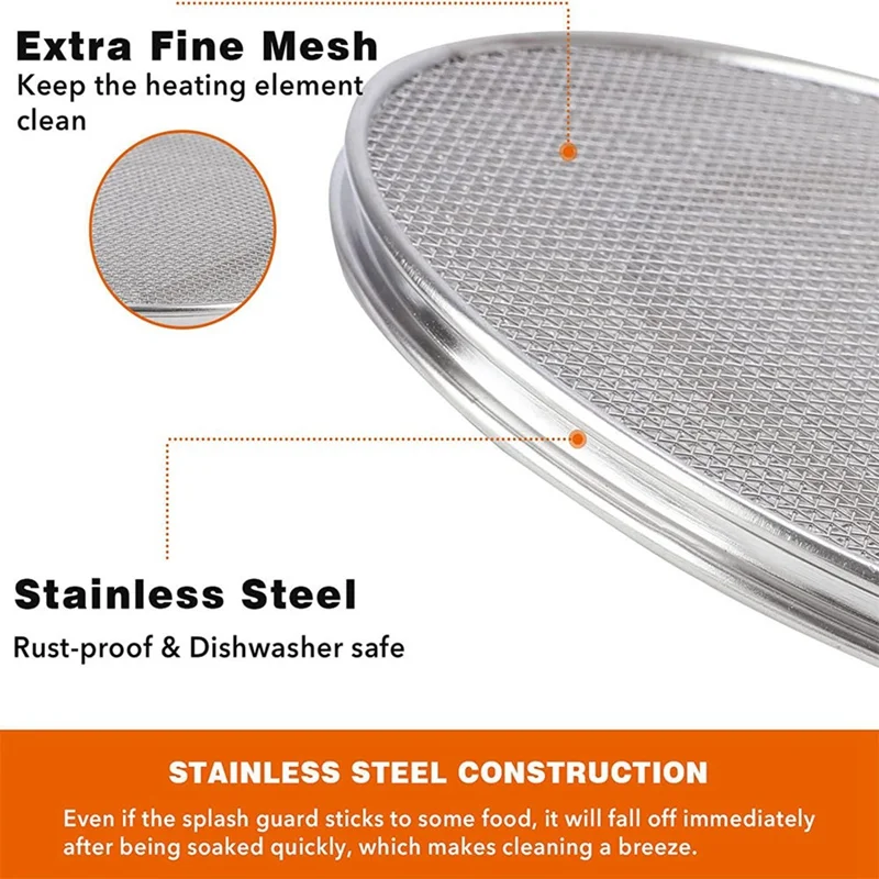 Premium Stainless Steel Splatter Shield