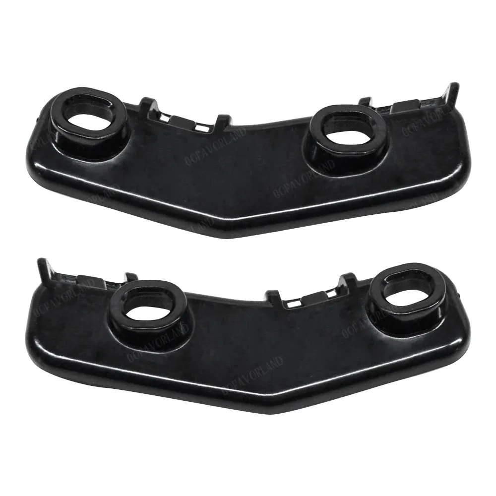 Pair Front Left Right Bumper Cover Insert Black Plastic 