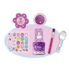 2024 Kids Makeup Set Glitter Nail Manicure Nail Polish Art Set Nail File Set Gem Stickers Brush Spoon Set 6