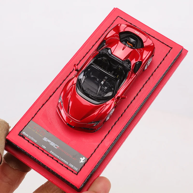 

ART 1:64 SF90 Convertible Sports Car Resin Model Car Red Limited edition 399