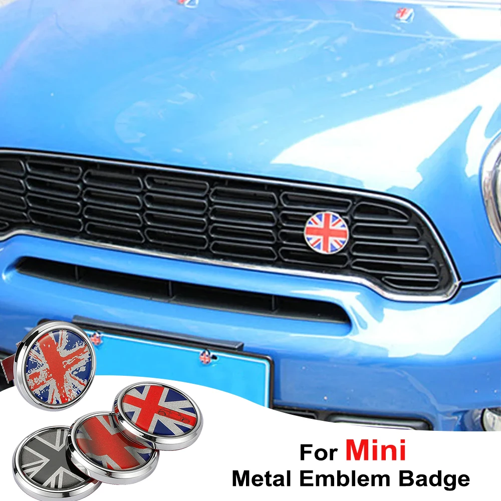 Union Jack Uk Flag Metal Emblem Badge Sticker Paraurti Anteriore Grill Per Mini Cooper S F55 F56 F60 R50 R55 R56 R60 R61 Auto Styling