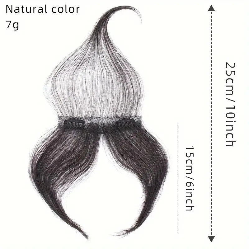 100% Real Human Hair Straight Hair Full Hand Crochet Bangs Wig Universal for All Types and Skin Colors