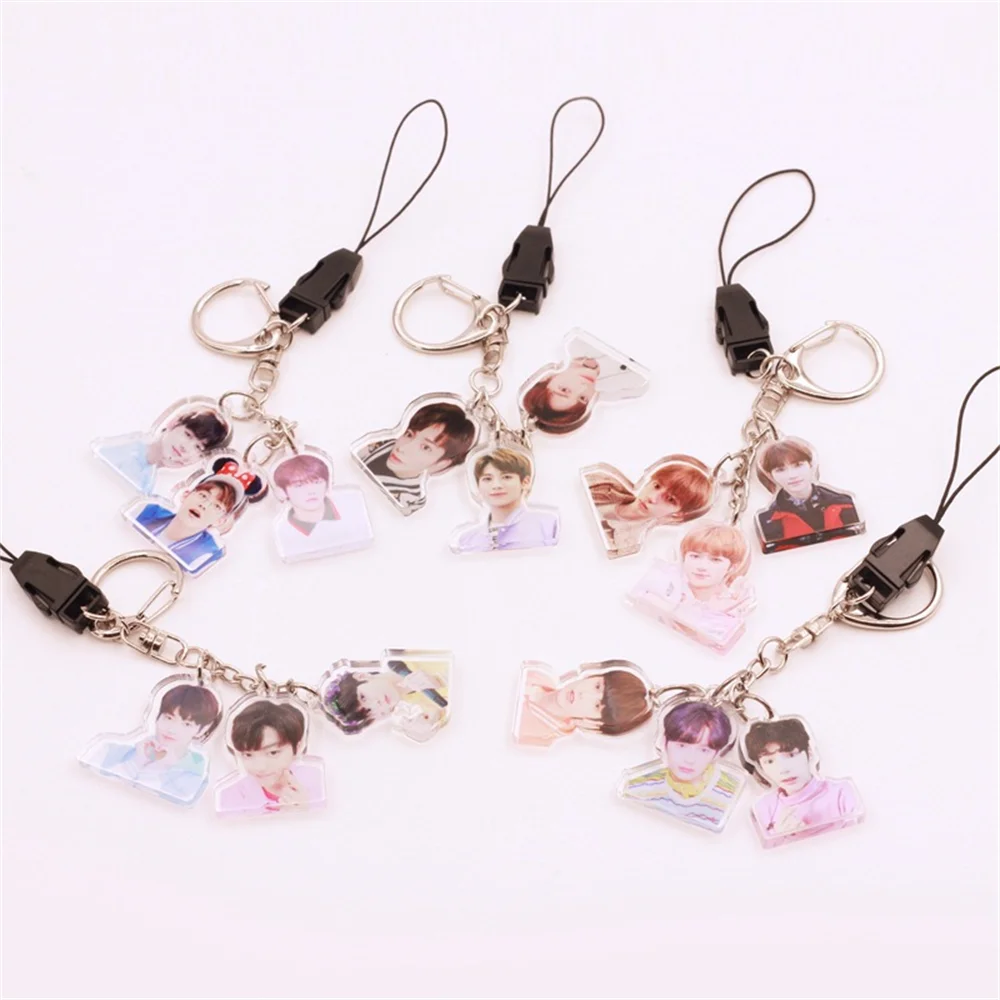 

Kpop Transparent Double-Sided Acrylic Star Print Keychain Bag Pendant SOOBIN YEONJUN BEOMGYU TAEHYUN Gift Fans Collection
