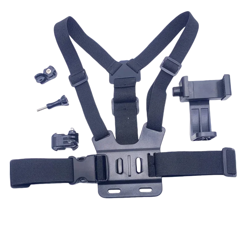 Adjustable Chest Strap Mount for Action Cameras and Phones – Ideal for Outdoor Sports