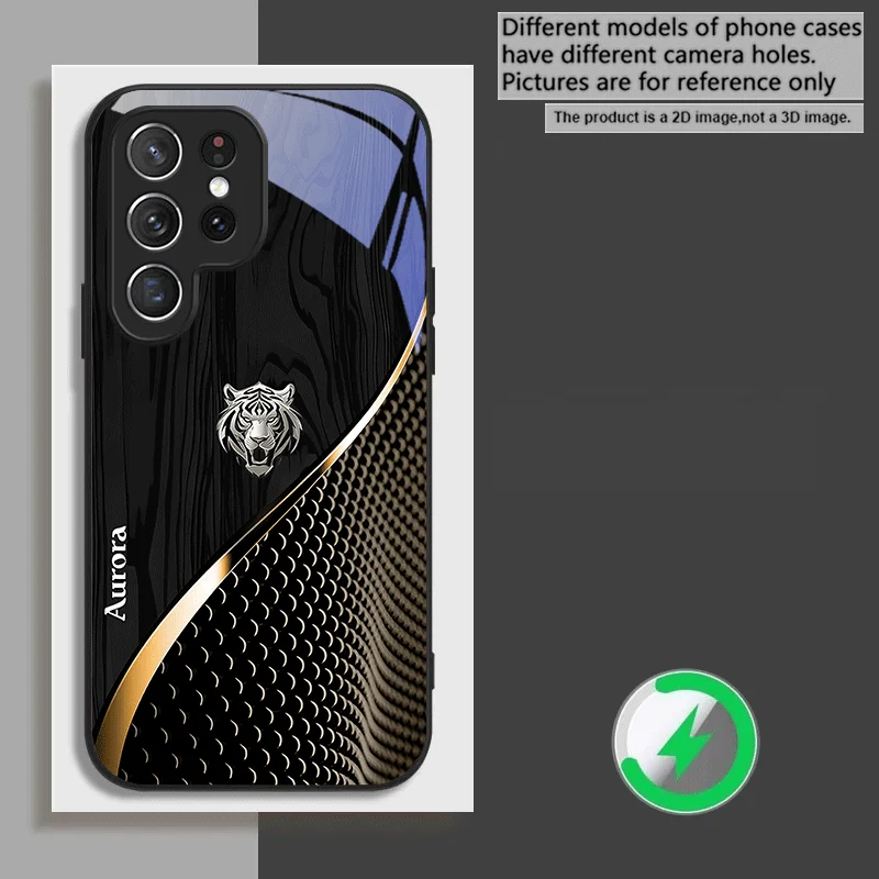Golden Tiger Brown Magsafe Glass Phone Case