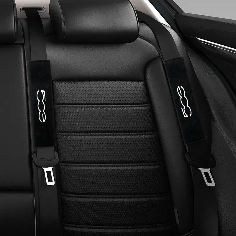 

2pcs Car Safety Belt Cover Adjustable Seat Belt Cover for ABARTH 500 500e Car Shoulder Protector Pad Auto Accessories