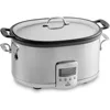 Stainless Steel Electric Slow Cooker 7 Quart, Aluminum Insert, Programmable LCD Screen Digital Timer, Silver 1