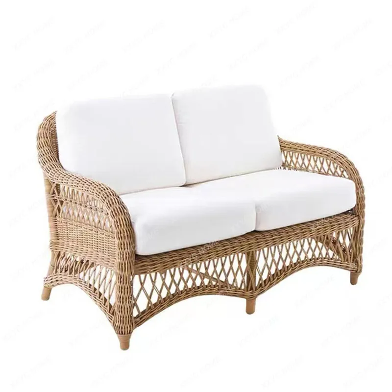 

Rattan Sofa Combination Courtyard Outdoor Villa Garden Homestay Hotel Balcony Leisure Rattan Chair Waterproof Sofa