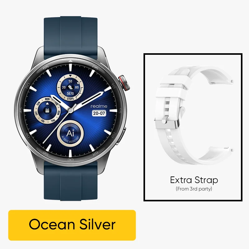 Versión global Reloj inteligente realme Watch S2 Pantalla AMOLED de 1,43'' Batería de 20 días de duración IP68 Resistente al agua Spuer AI Engine Smartwatch