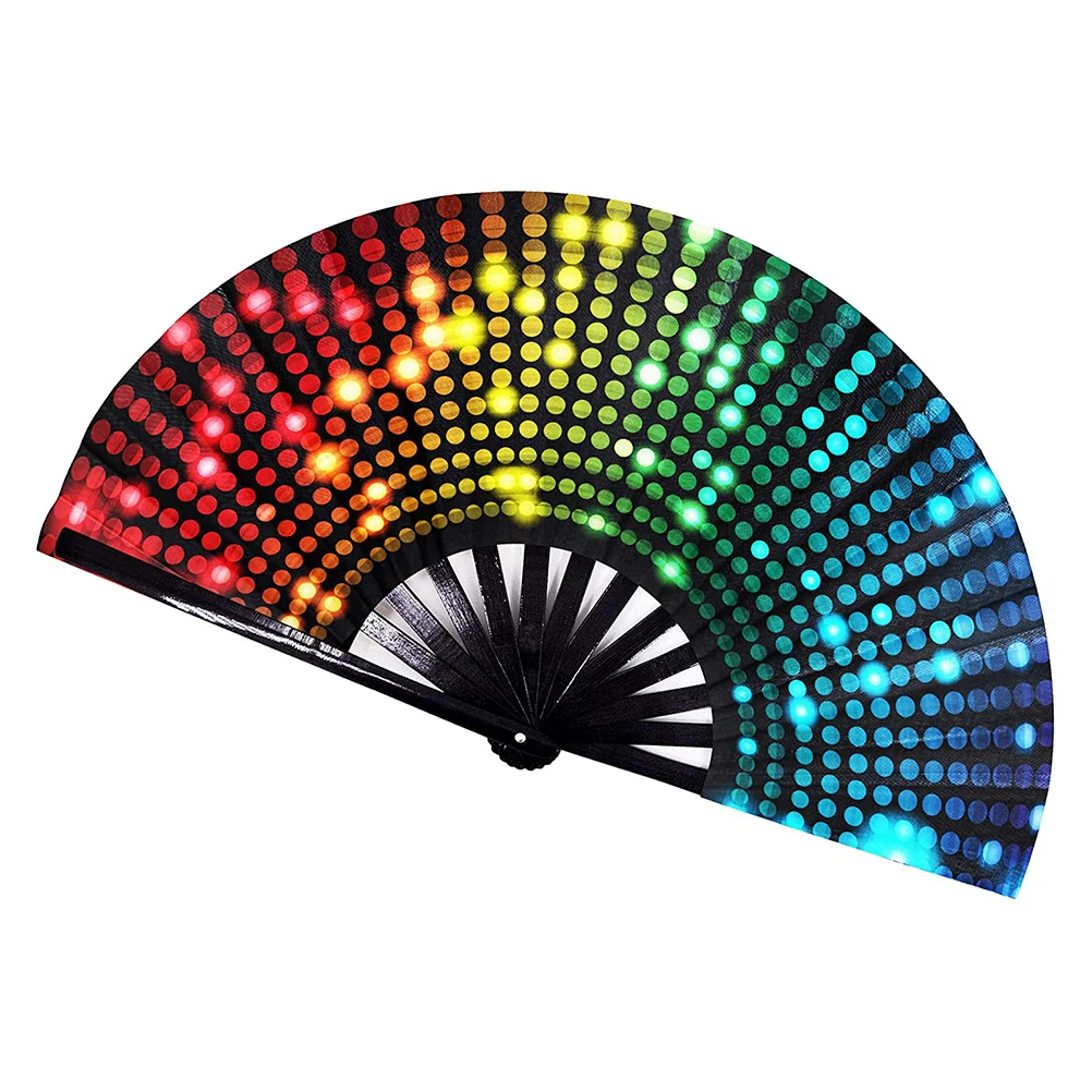 

Chinese Folding Fan Art Craft Gift Wedding Dance Hand Fan Colourful Handheld Fans Home Decor