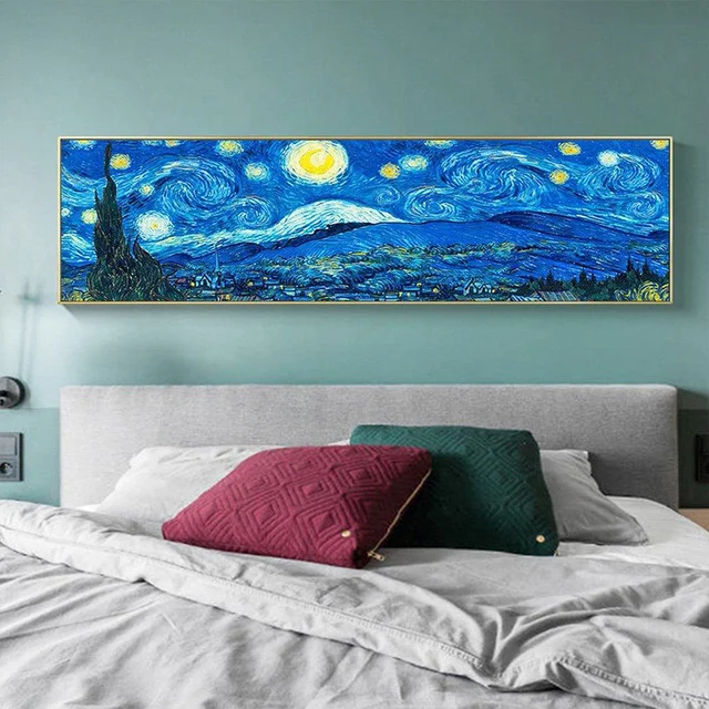 Peinture diamant thème ciel étoilé de Van Gogh, bricolage 5D, dôme rond complet, décoration, peinture 3