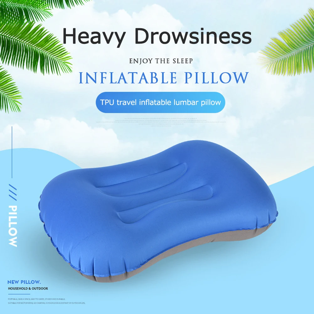 Portable Inflatable Pillow Travel Pillow Airplane Car Foldin Press Neck Pad Outdoo Camping Equipment Travel