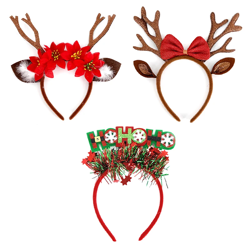 Christmas Hair Headband Santa Claus Reindeer Snowman