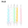 RHJB 5PCS New 3D Uv Gel Art Nail Fingernails, Drill, Fingernail, Punch Tool, Nail Manicure Nail Brush Brush Set 6