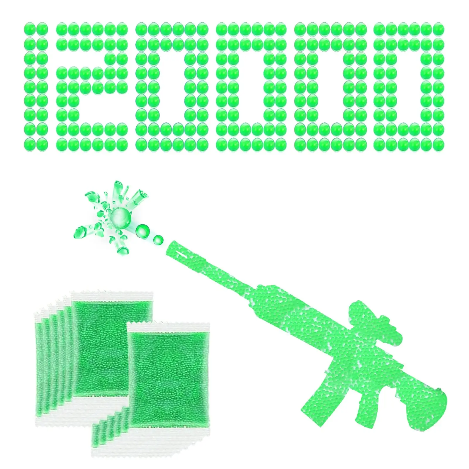 GelBallsBlasterAmmoSplatGunBeadsRefillGelSplatterWaterBall