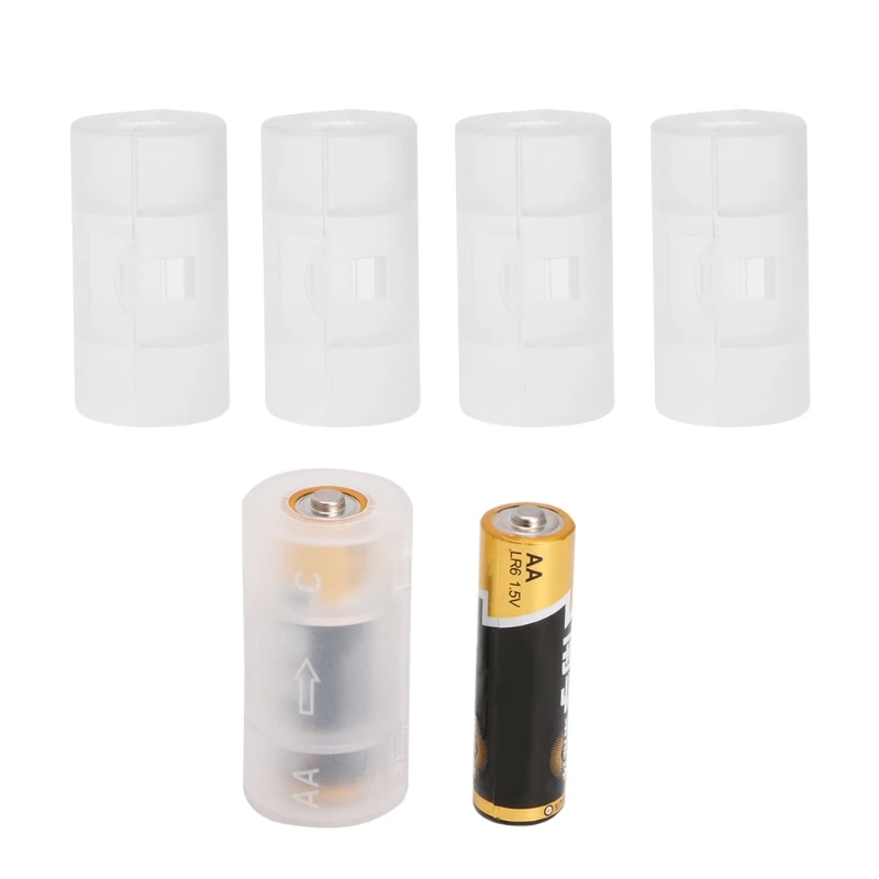 Supporto Adattatore Convertitore Batteria Traslucido Da Aa A C Per Custodia Per Shel