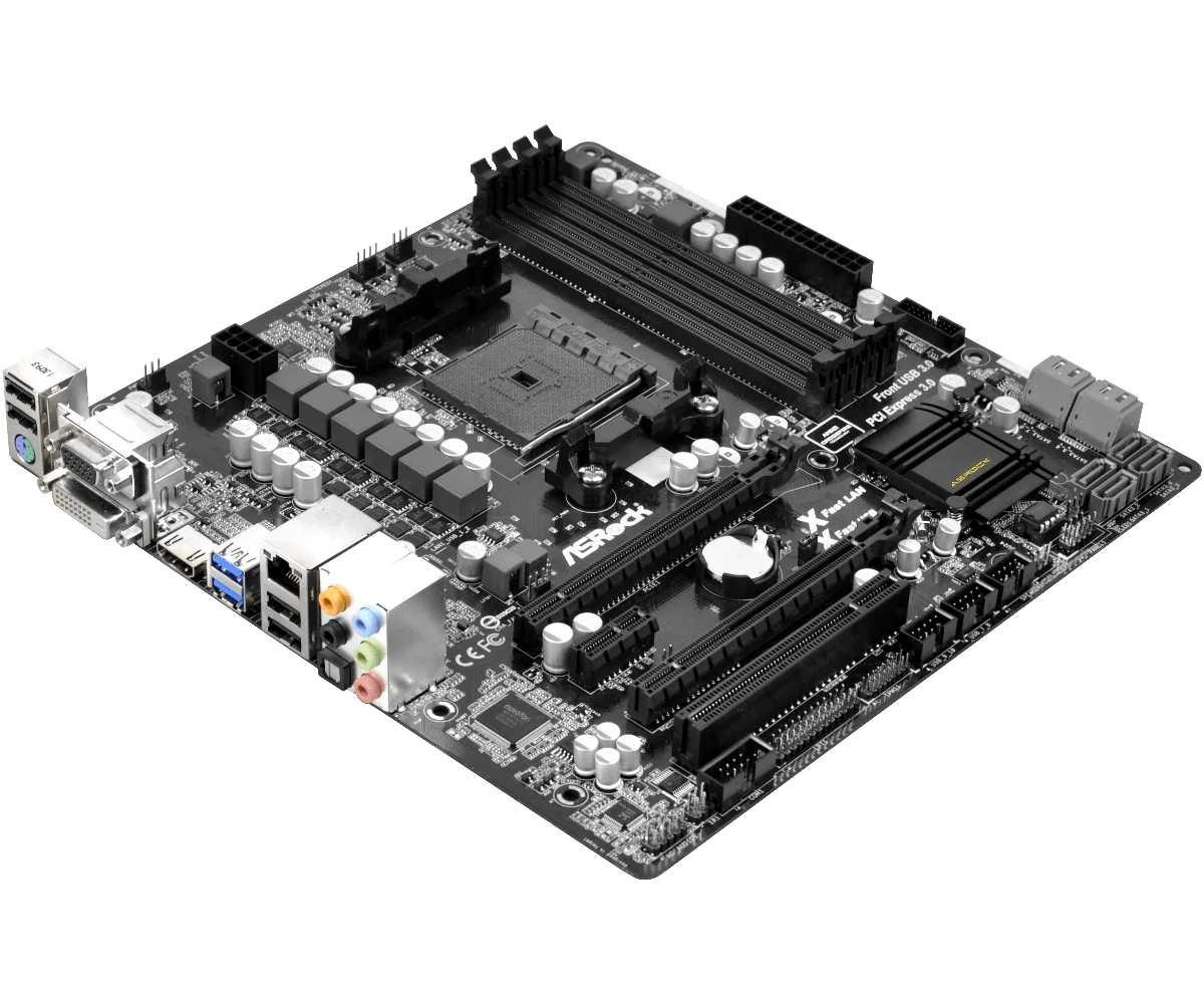 Asrock-placa-mãe Fm2a88m Amd A88x A88 Ddr3 64gb Pci-e 3.0 Sata Iii Usb 3.0 Micro Atx - Imagem 3