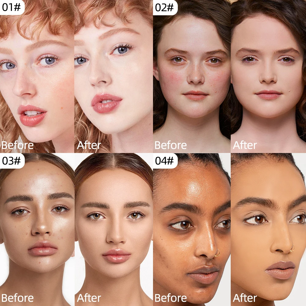 QIBEST Liquid Foundation Concealer Base Cream Waterproof Oil-control Facial Make Up Foundation Repairing Cover Dark Circles