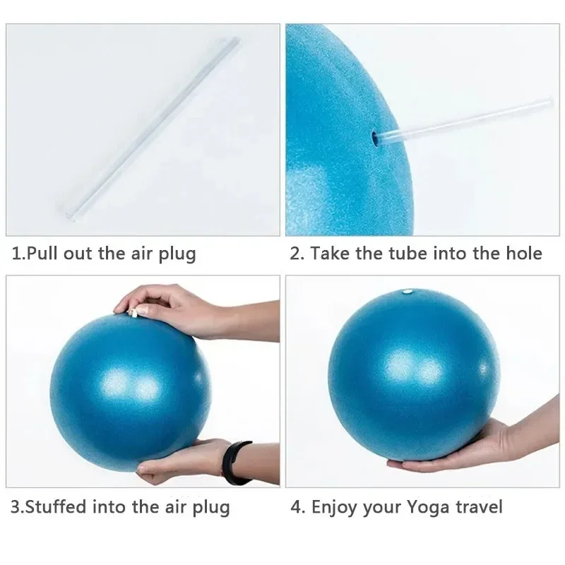 Yoga Ball 25cm Gym Fitness Pilates Workout Balance Exercise Core Indoor Home Training Anti-pressure yoga ball