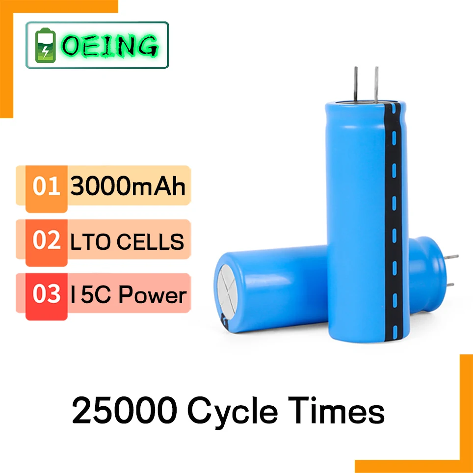 

Brandnew2.4v3000mahlto23680 литий-титановый аккумулятор 15c перезаряжаемый с нулевой камерой 25000 циклов