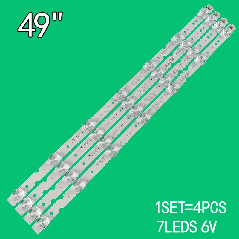 

4 шт. = 1 комплект подсветки для TCL 49 дюймов LCDTV GIC49LB43-3030F2.1D 49HR330M07A0 V3 4C-LB4907-HR01J 49A260 49A261 49F6F 49D6 49V2