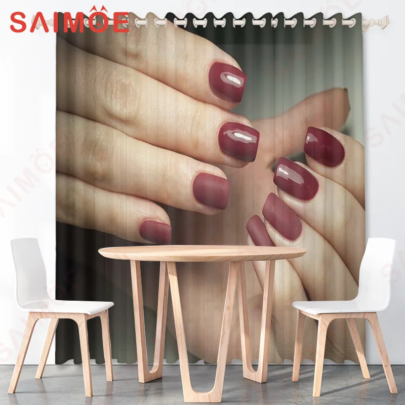 

Classic Rose Ladies Curtain Girl French Elegant Background Thin Polyester Fabric Living Room Bedroom Custom Decoration with Hook
