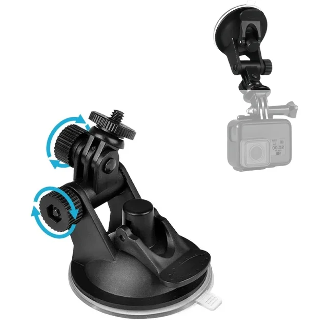 Ventouse pour Gopro 12, support d'accessoires pour Go pro 12 11 10, caméra d'action pour voiture, support monopode en verre 2