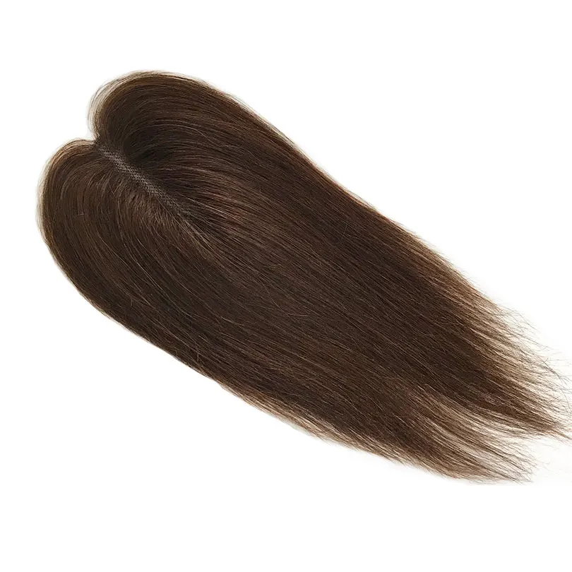 8x11cm Swiss Lace Human Hair Topper Hair Piece 10inch Virgin Hair Natural Scalp Top Clips In for Women Mild Hair Loss Volume 4