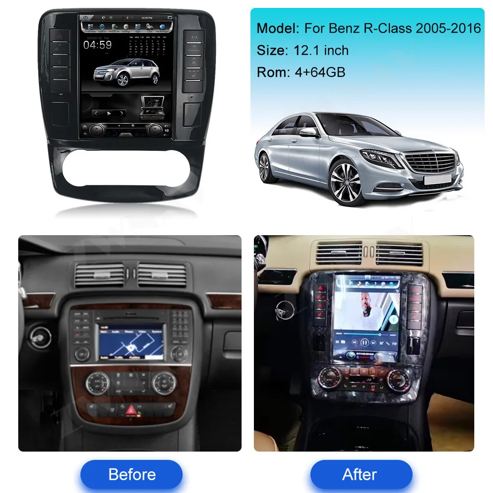 

Android Car Multimedia For Mercedes Benz R Class W251 R280 2005-2016 Player Stereo GPS DVD Radio Navigation Touch Screen Carplay