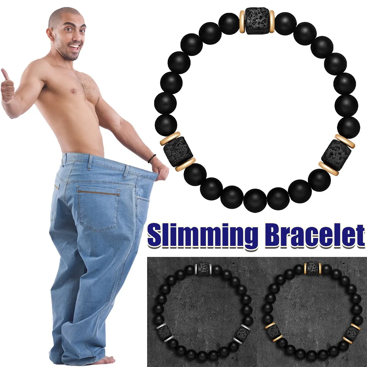 287989-764764.jpg 1pc New Magnetic Bracelets Men Nature Stone Bead Couple Bracelets for Women Health Care Help Weight 1pc New Magnetic Bracelets Men Nature Stone Bead Couple Bracelets for Women Health Care Help Weight Loss Jewelry, 2 Colors Mallzona