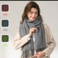 New USB Charging Electric Heated Scarf Rechargeable Adjustable Temperature Electric Winter Warmer Unisex Creative Neck Warmer