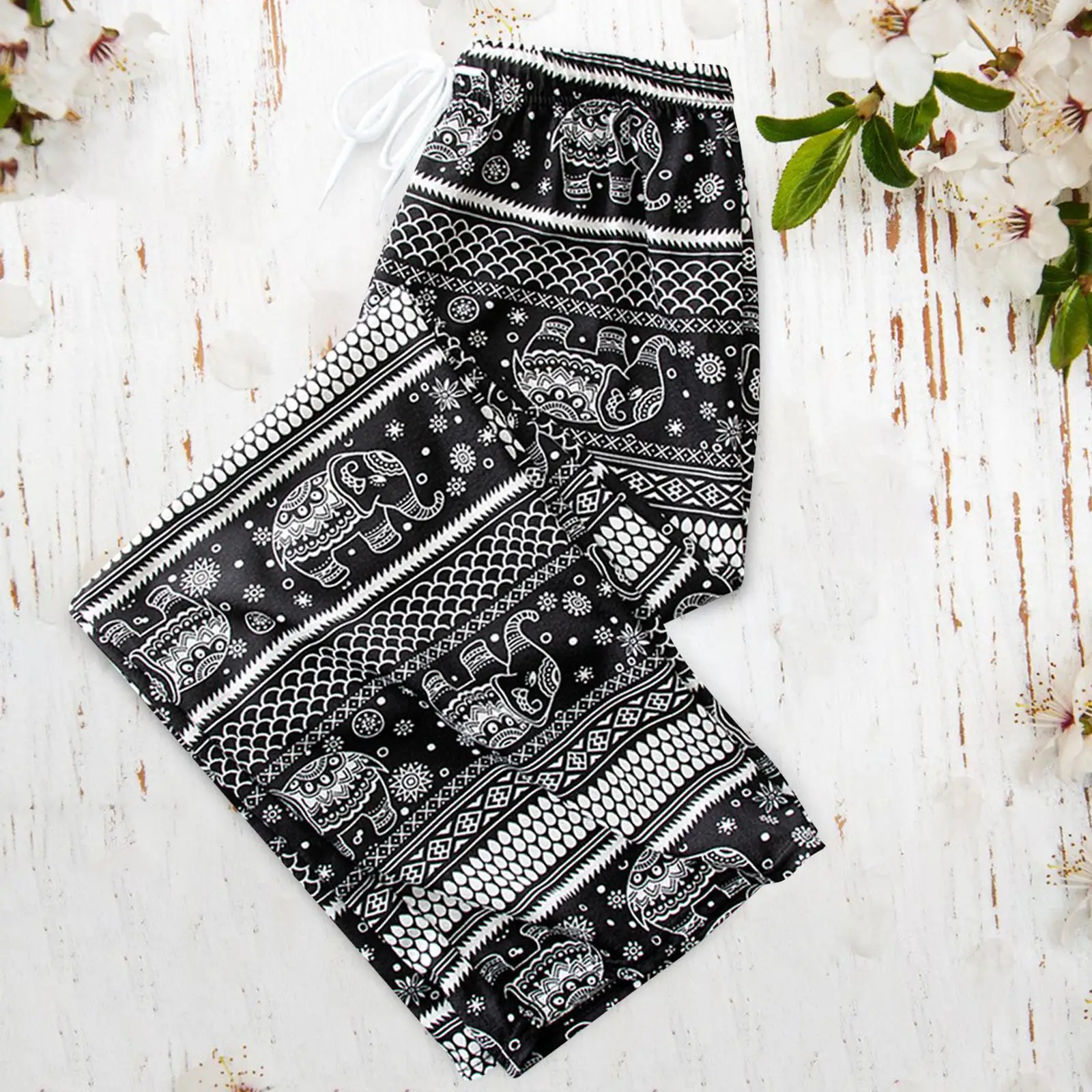 Harem Pants Women High Waist Outfits elephant Thai Casual Clothing Wide Leg Hippie Pants for Lounge Yoga Men 5