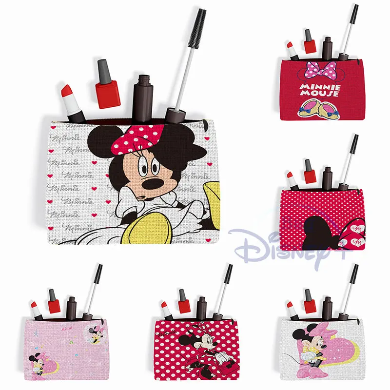 

Disney Cosmetic Bags Lilo & Stitch Women Toiletry Bag Designer Cute Cartoon Makeup Pouch Pencil Box Children Luxury Handbags