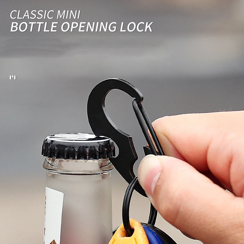 

Outdoor Keychain Tool Multi Tool Spring Hook Buckle Bottle Opener Multi-function Metal Carabiner Carabiner For Keys Tourism Equi