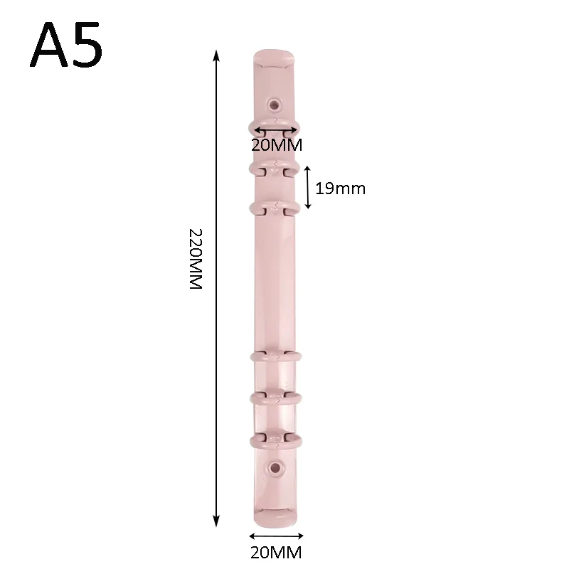 Candy-colored Metal Loose-leaf Iron Clip Macaroon 6-hole Binder A5 Binder Loose-leaf Clips Notebook Rings binder clips metal clamp clips paper binders