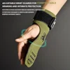 1Pair Cowhide Gym Fitness Gloves Straps Grips Anti-Skid Weight power belt Lifting Pads Protection For Deadlift Workout Exercise 4