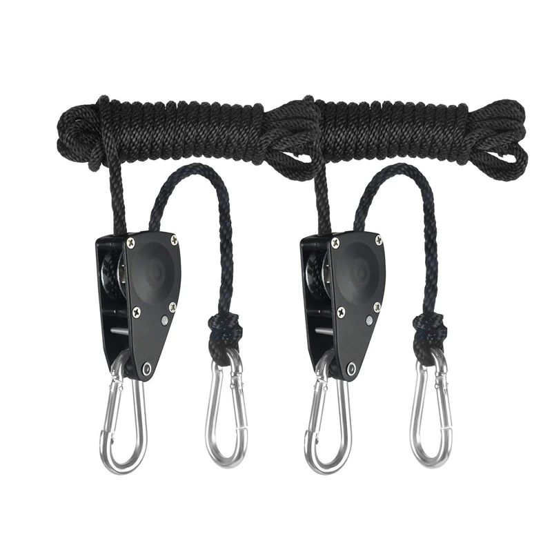 1/8" LED Grow Light Lanyard Hanging Pulley Rope Ratchet Adjustable Rope For Room Box Growing Light Greenhouse Fixtures
