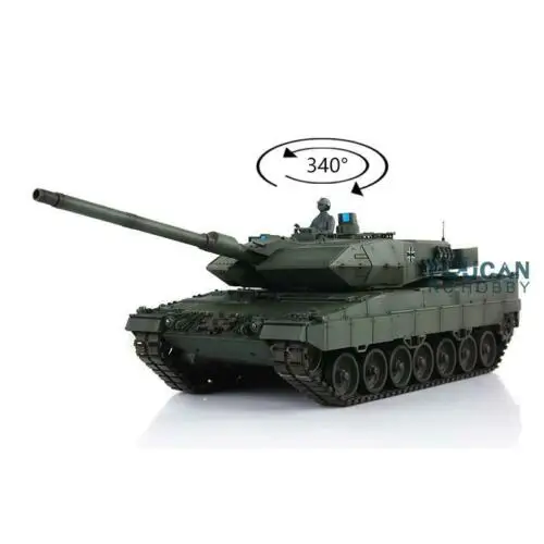 HENG LONG 1/16 Green 7.0 Plastic Ver Leopard2A6 RC Tank Model 3889 Remote Control 2.4Ghz Car TH17596-SMT4